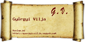 Györgyi Vilja névjegykártya